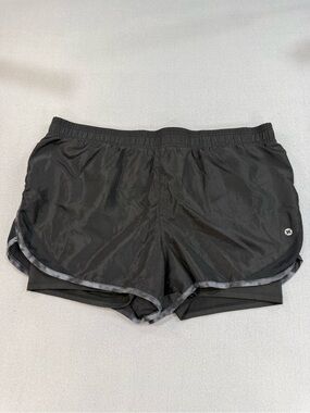 RBX Black Women's Athletic Shorts with Contrast Trim